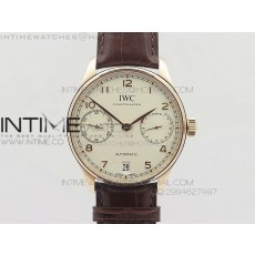PORTUGUESE REAL PR IW500701 ZF V4 11 BEST EDITION ON BROWN LEATHER STRAP A52010