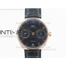 PORTUGUESE REAL PR IW500115 ZF V4 11 BEST EDITION ON BLACK LEATHER STRAP A52010