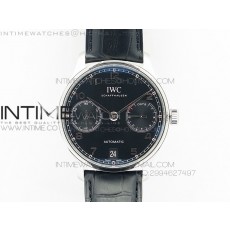 PORTUGUESE REAL PR IW500109 V4 ZF 11 BEST EDITION ON BLACK LEATHER STRAP A52010