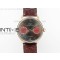 PORTUGUESE REAL PR RG GARY DIAL V2 Gold Numbers ZF 11 BEST EDITION ON BLACK LEATHER STRAP A52010