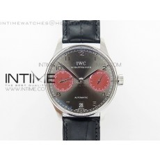 PORTUGUESE REAL PR SS IW500126 V2 GARY DIAL ZF 11 BEST EDITION ON BLACK LEATHER STRAP A52010
