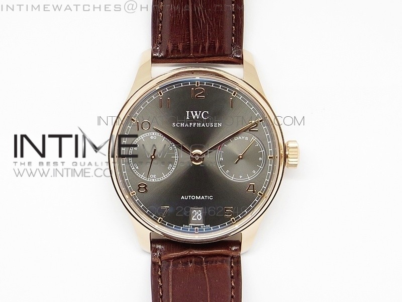 Portuguese Real PR RG IW500702 ZF V4 11 Best Edition on Brown Leather Strap A52010