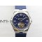 Overseas Tourbillon SS BBR Best Edition Blue Dial on Blue Rubber Strap