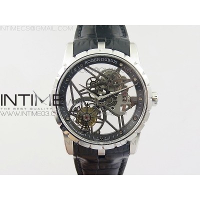 Excalibur Rddbex0393 SS BBR Best Edition Skeleton Dial on Black Leather Strap A2136 Tourbillon