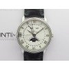 Villeret 6654 SS Complicated Function OMF 11 Best Edition White Dial on Black Leather Strap A6654 V3