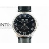 Villeret Quantième Complet 8 Jours SS Complicated Function OMF 11 Best Edition Black Dial on Black Leather Strap A6639