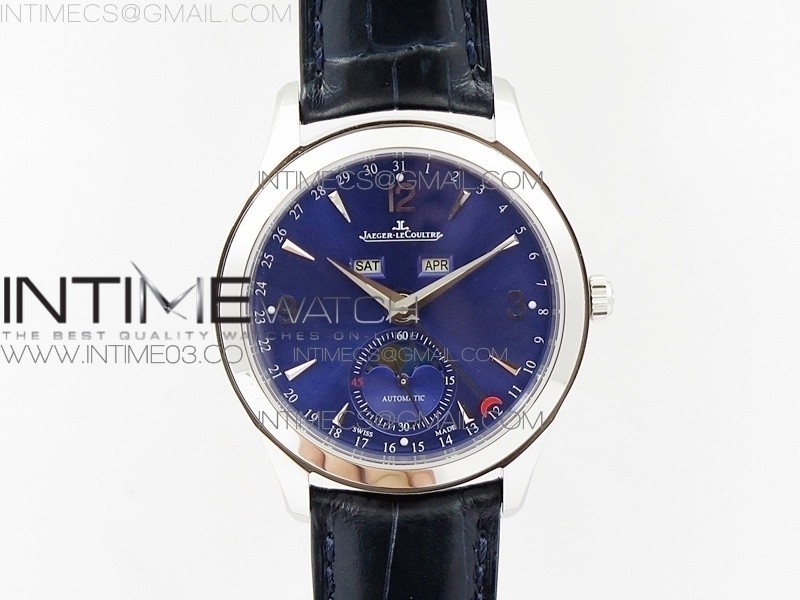 Master Calendar Moonphase SS OMF 11 Best Edition Blue Dial on Blue Leather Strap A8661