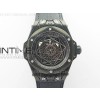 Big Bang Sang Bleu DLC Ti WWF 11 Best Edition Black Skeletonal Dial On Black Gummy Strap Asian HB1213 V2