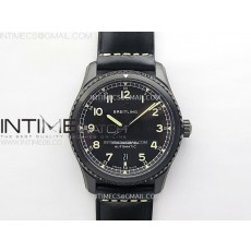 Navitimer8 A17314 DLC TF 11 Best Edition Black dial On black leather strap A2824
