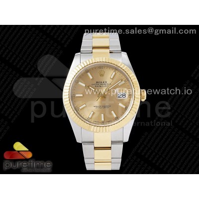 [VS공장] 롤렉스 데이저스트 콤비 샴페인골드다이얼 오이스터브레이슬릿 데젓41 DateJust 41 126333 904L SS/YG VSF 1:1 Best Edition YG Dial on Oyster Bracelet VS3235