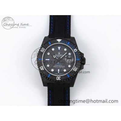 [IPK공장]롤렉스 서브마리너 DIW Carbon Black/Blue Dial on Black Nylon Strap VR3135