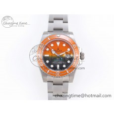 [VS공장]롤렉스 서브마리너 DIW SANDBLASTED ORANGE CERAMIC BEZEL ORANGE/BLACK DIAL ON SS BRACELET VS3135