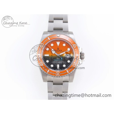[VS공장]롤렉스 서브마리너 DIW SANDBLASTED ORANGE CERAMIC BEZEL ORANGE/BLACK DIAL ON SS BRACELET VS3135
