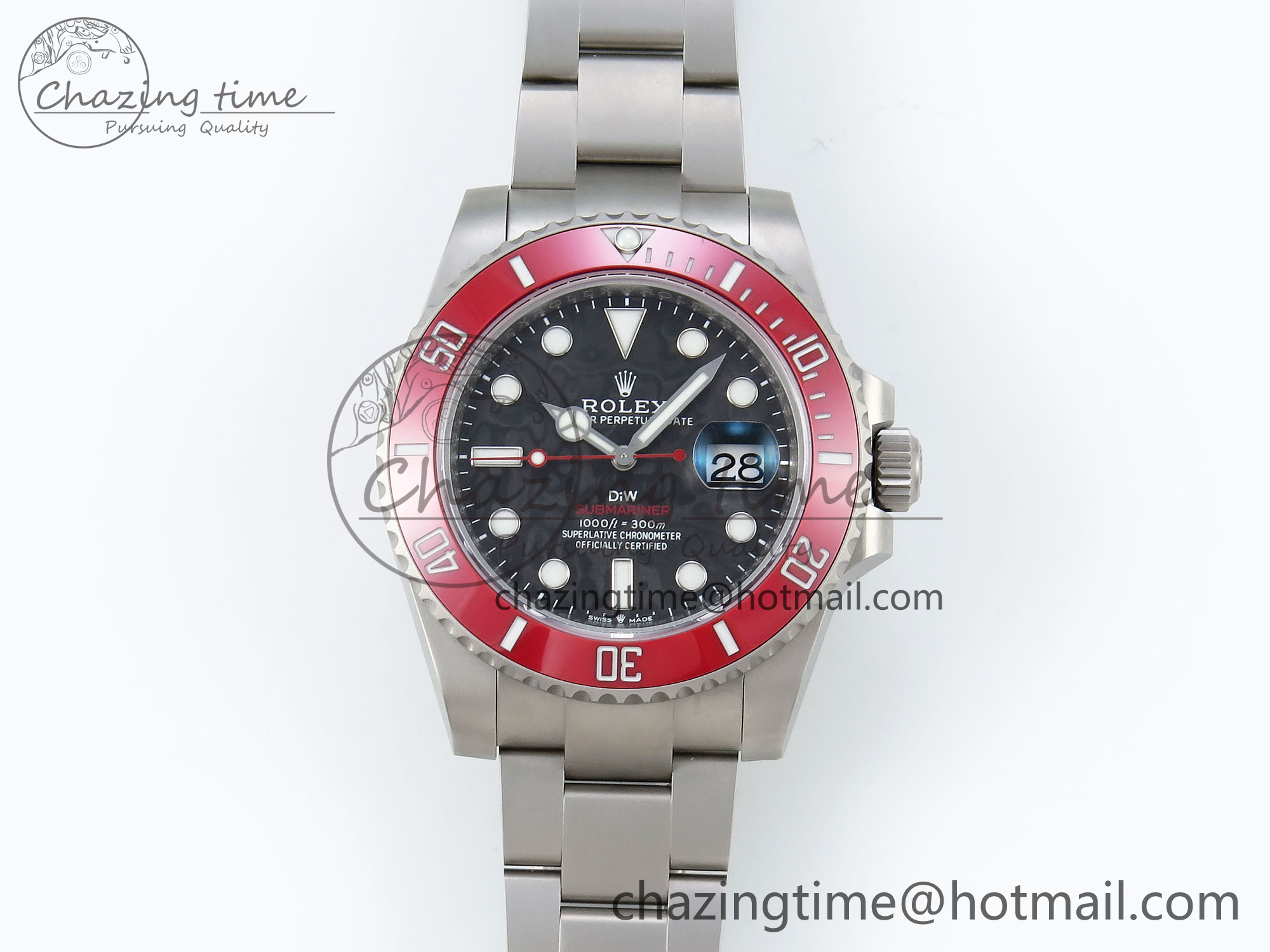 [VS공장]롤렉스 서브마리너 DIW Red Ceramic Bezel Black Carbon Dial on Sandblasted Bracelet VS3135