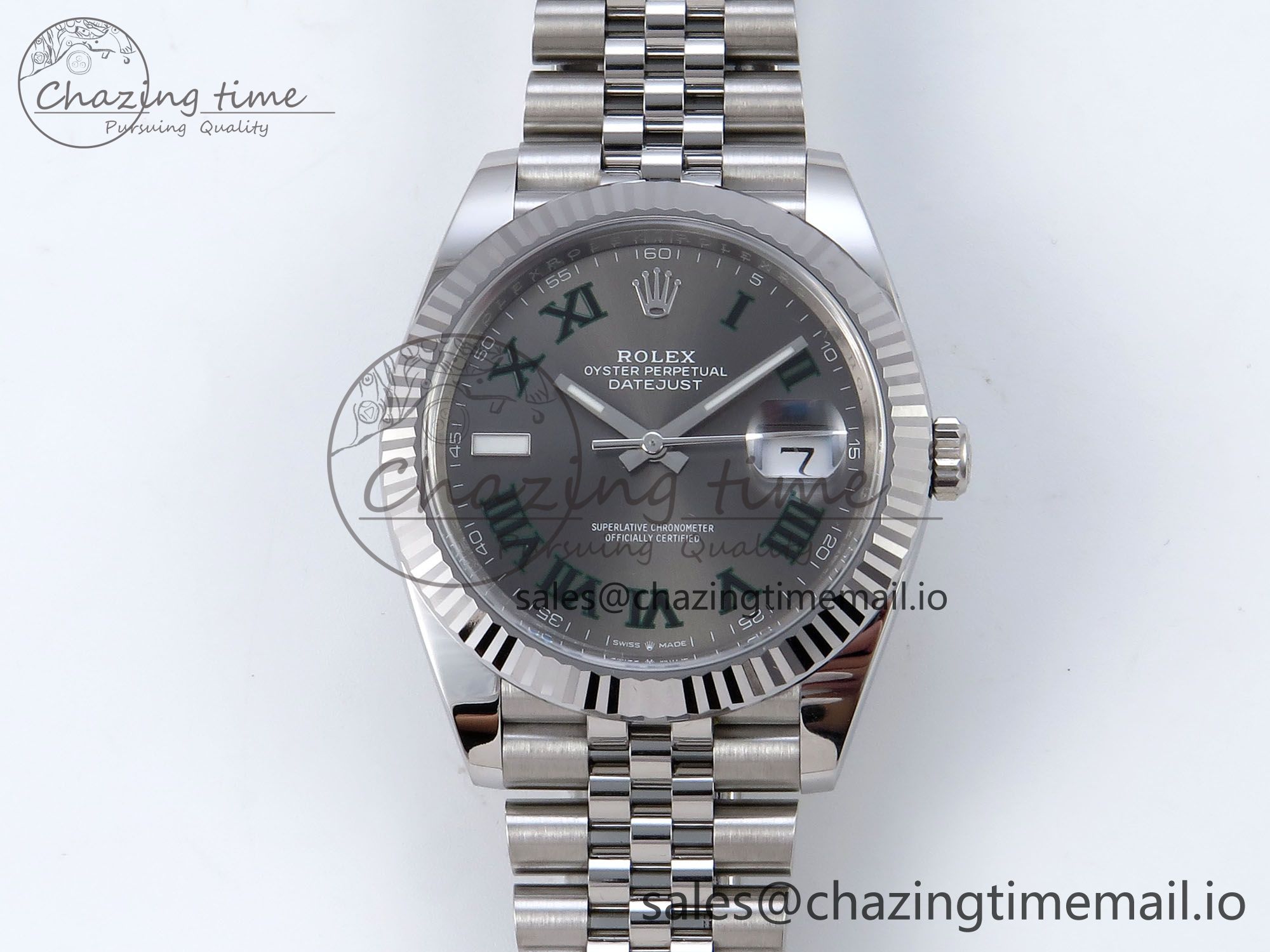 [Clean공장]롤렉스 데이저스트 41mm 126334 Green Roman Dial on SS Bracelet VR3235