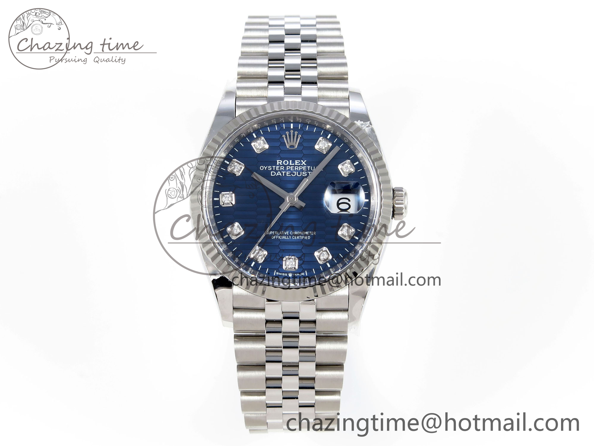 [Clean공장]롤렉스 데이저스트 36mm 126234 Blue Textured Diamonds Dial on Jubilee Bracelet VR3235