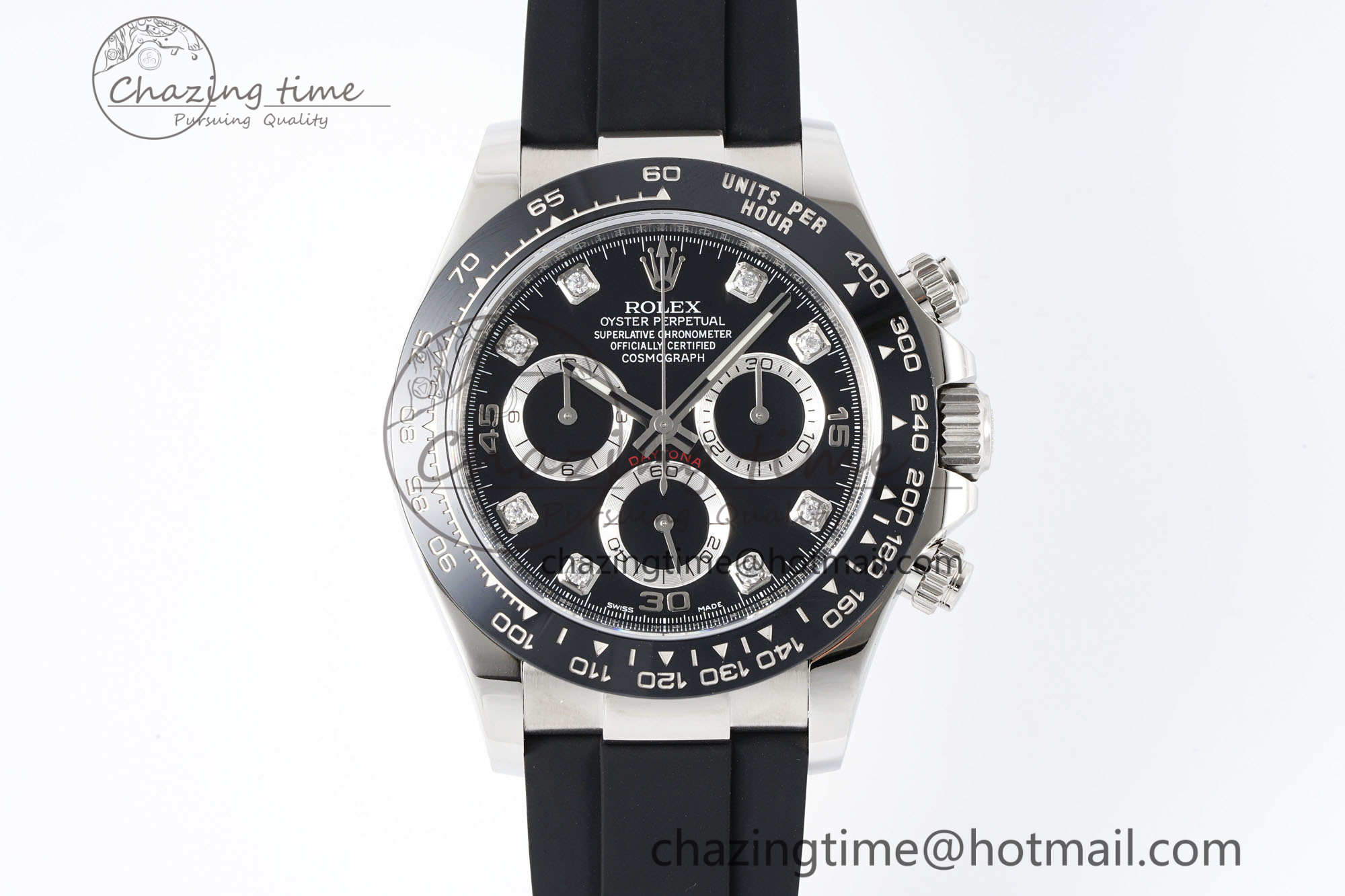 [Clean공장]롤렉스 데이토나 116519 Black Diamonds Dial on Oysterflex Rubber Strap