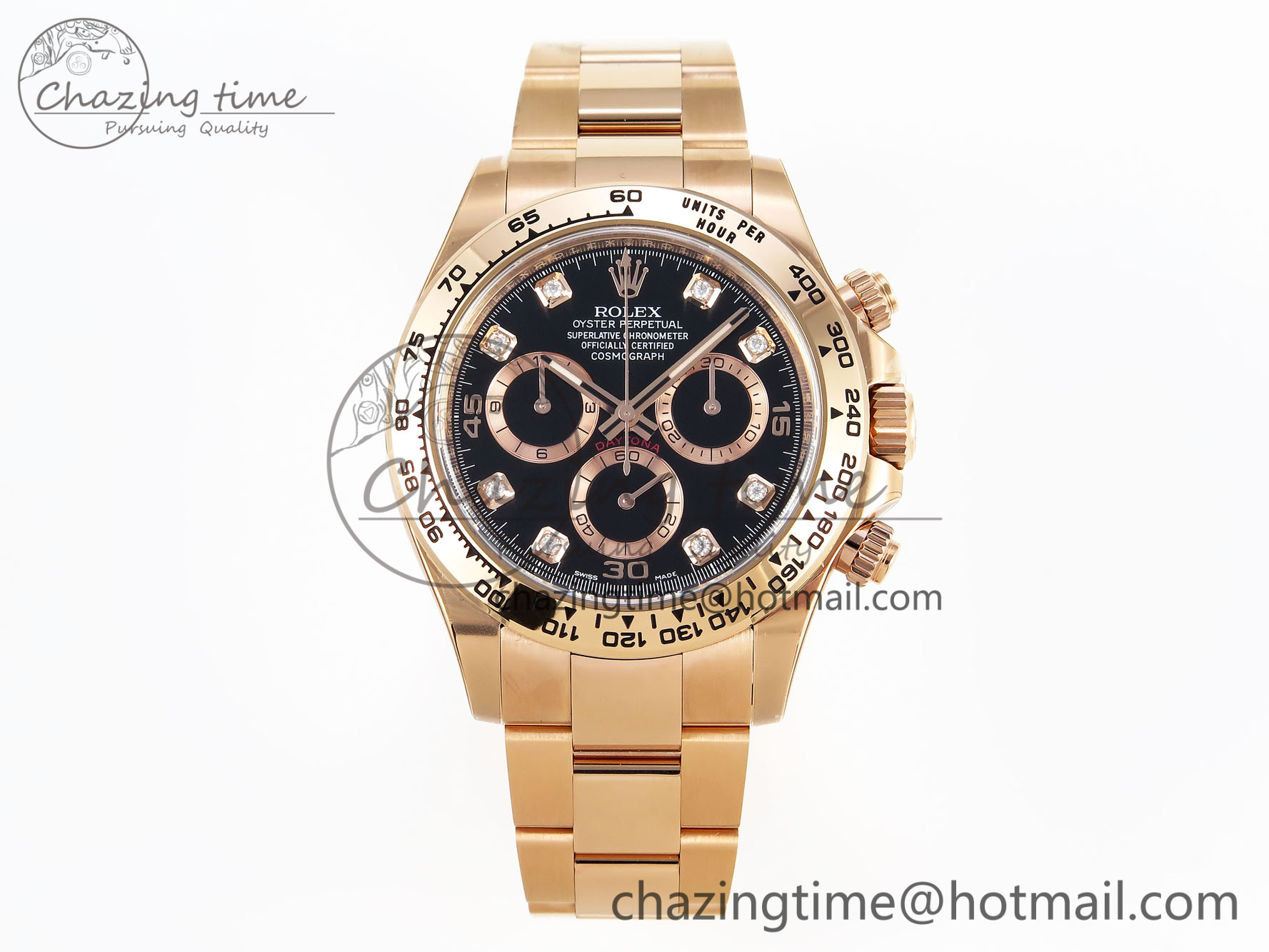 [Clean공장]롤렉스 데이토나 116505 Black Diamonds Dial on RG Bracelet SA4130