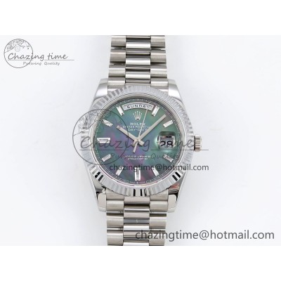 [GM공장]롤렉스 데이데이트 40 Gray MOP Crystal Dial on President Bracelet VR2836 V3 (텅스텐)