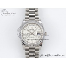 [GM공장]롤렉스 데이데이트 40 Silver Textured Stick Dial on President Bracelet VR2836 V3 (텅스텐)