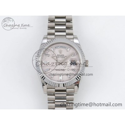 [GM공장]롤렉스 데이데이트 40 Silver Moon Crystal Dial on President Bracelet VR2836 V3 (텅스텐)
