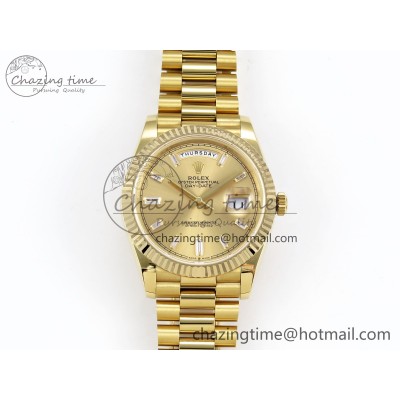 [GM공장]롤렉스 데이데이트 40 YG Crystal Dial on President Bracelet VR2836 (텅스텐)