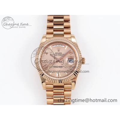 [GM공장]롤렉스 데이데이트 40 RG Big Roman Dial on President Bracelet VR2836 V3 (텅스텐)