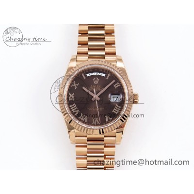 [GM공장]롤렉스 데이데이트 40 RG Brown Roman Dial on President Bracelet VR2836 V3 (텅스텐)