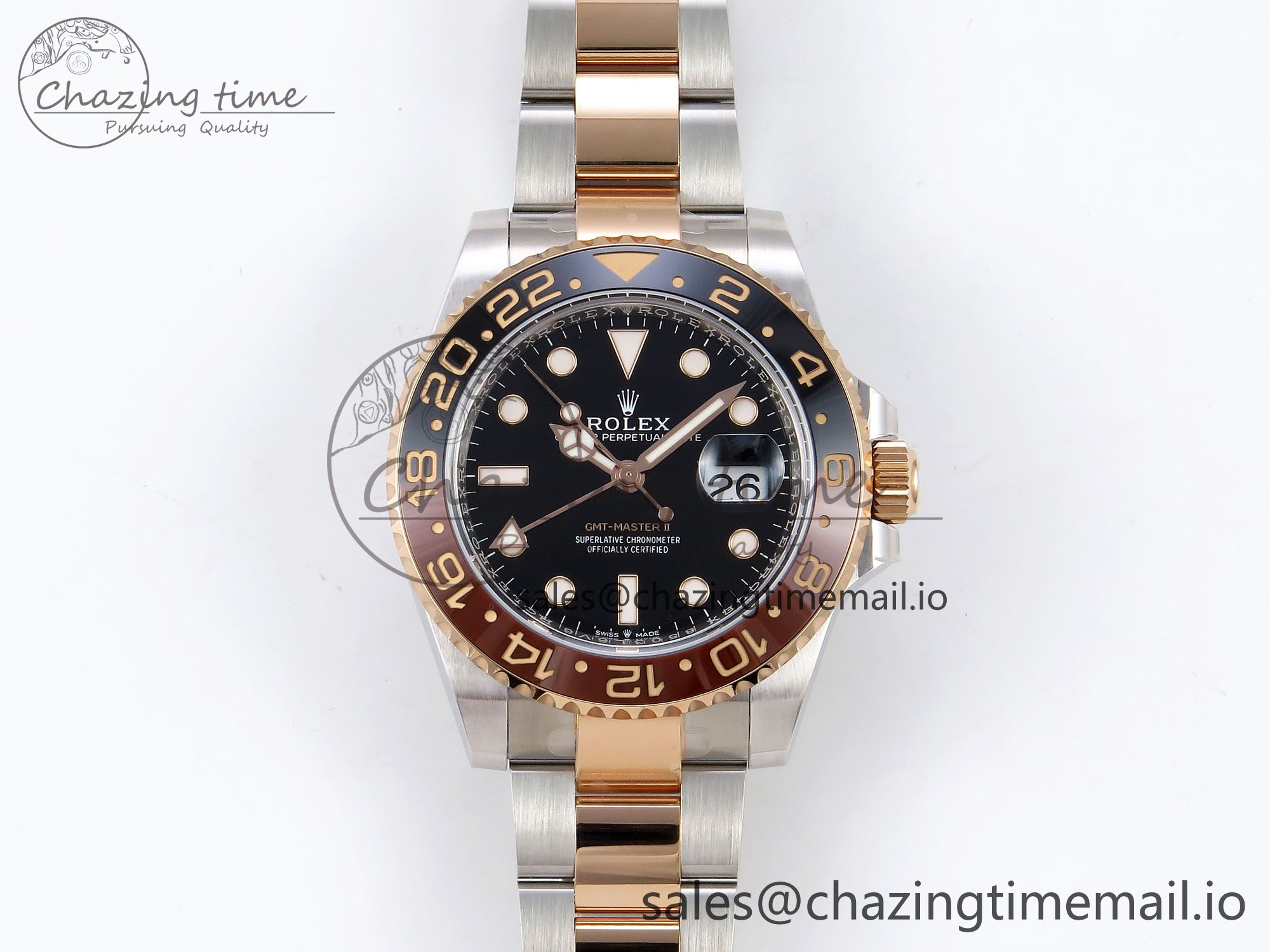 [AR공장]롤렉스 지엠티마스터 II 126711 Black Dial SS/RG Bracelet Super Clone VR3285 (텅스텐)