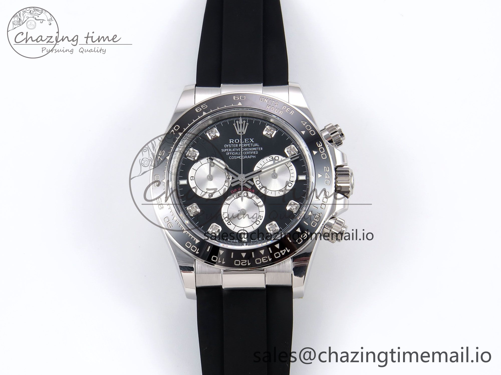 [APS공장]롤렉스 데이토나 126519 LN Black Diamonds Dial on Oysterflex Strap SH4131 (텅스텐)