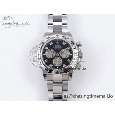 [Q공장]롤렉스 데이토나 126509 Black/Silver Diamonds Dial on SS Bracelet SH4131 V6 (텅스텐)