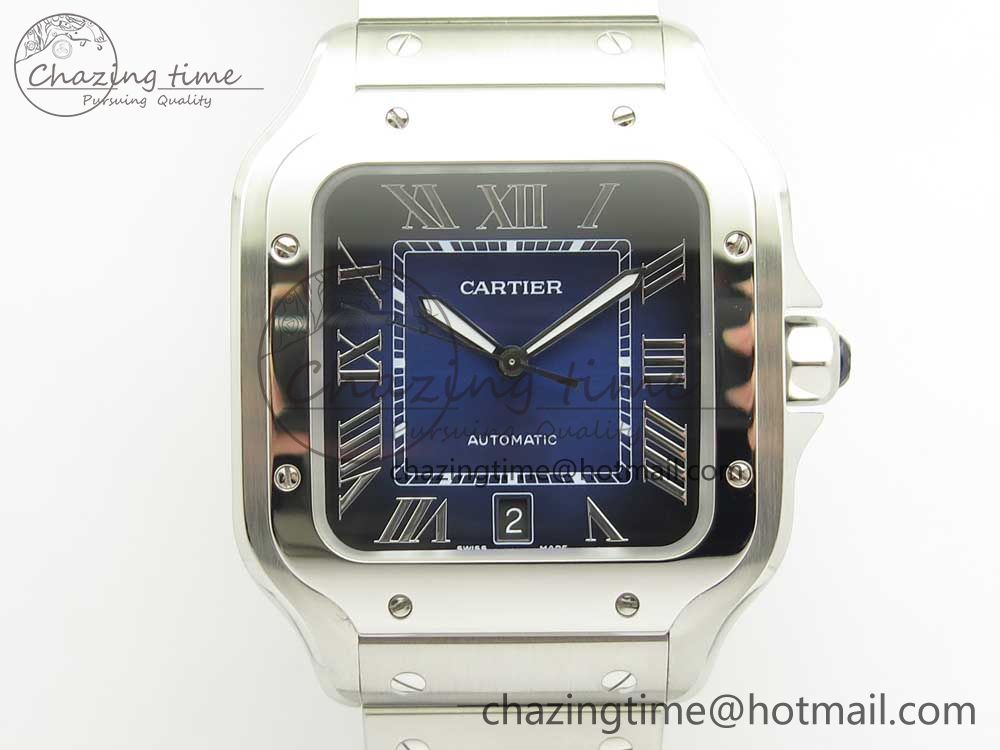 [BV공장]까르띠에 산토스 40mm Blue Dial on SS SmartLinks Bracelet MIYOTA 9015