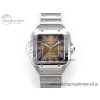 [BV공장]까르띠에 산토스 35mm Brown Dial on SS SmartLinks Bracelet MIYOTA 9015