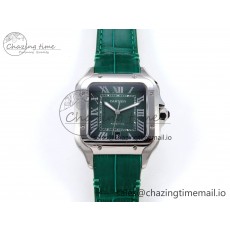[AF공장]까르띠에 산토스 40mm Green Dial on Green Leather Strap MIYOTA 9015
