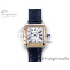 [AF공장]까르띠에 산토스 뒤몽 31.4mm RG Silver Dial on Blue Croco Strap A157
