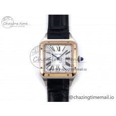 [AF공장]까르띠에 산토스 뒤몽 31.4mm RG Silver Dial on Black Croco Strap A157