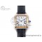 [AF공장]까르띠에 산토스 뒤몽 31.4mm RG Silver Dial on Gray Croco Strap A157
