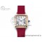 [AF공장]까르띠에 산토스 뒤몽 31.4mm RG Silver Dial on Red Fabric Strap A157