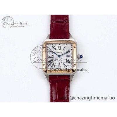 [AF공장]까르띠에 산토스 뒤몽 31.4mm RG Silver Dial on Red Croco Strap A157