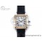 [AF공장]까르띠에 산토스 뒤몽 31.4mm RG Silver Dial on Black Leather Strap A157