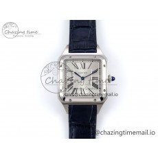 [AF공장]까르띠에 산토스 뒤몽 31.4mm Silver Dial on Blue Croco Strap A157