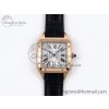 [AF공장]까르띠에 산토스 뒤몽 31.4mm RG Silver Dial on Black Croco Strap A157