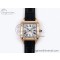 [AF공장]까르띠에 산토스 뒤몽 31.4mm RG Silver Dial on Black Croco Strap A157
