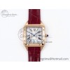 [AF공장]까르띠에 산토스 뒤몽 31.4mm RG Silver Dial on Red Croco Strap A157