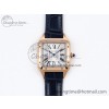 [AF공장]까르띠에 산토스 뒤몽 31.4mm RG Silver Dial on Blue Croco Strap A157