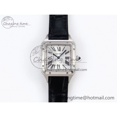 [AF공장]까르띠에 산토스 뒤몽 27.5mm Edition Silver Dial on Black Croco Strap A157