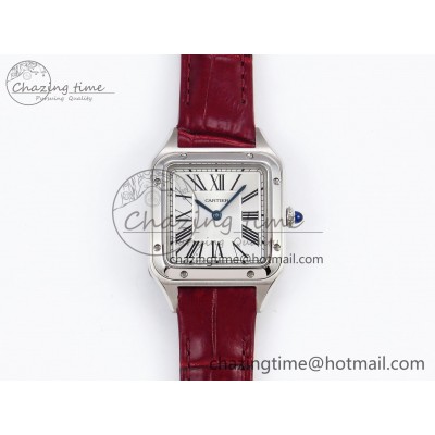 [AF공장]까르띠에 산토스 뒤몽 27.5mm Silver Dial on Red Croco Strap A157
