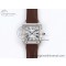 [AF공장]까르띠에 산토스 뒤몽 27.5mm Silver Dial on Brown Leather Strap A157