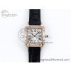 [AF공장]까르띠에 산토스 뒤몽 27.5mm RG Silver Dial on Black Croco Strap A157