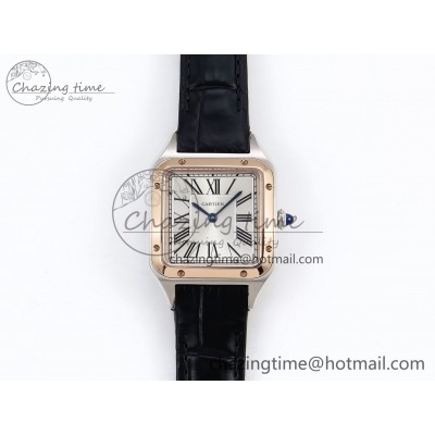 [AF공장]까르띠에 산토스 뒤몽 27.5mm RG Silver Dial on Black Croco Strap A157